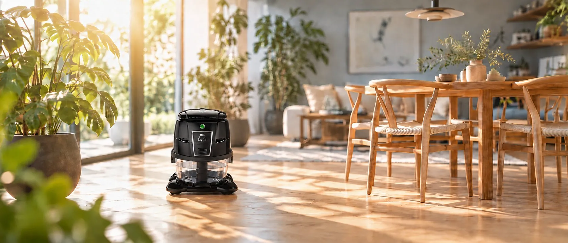 HYLA System in einem hellen, sonnigen Wohnraum